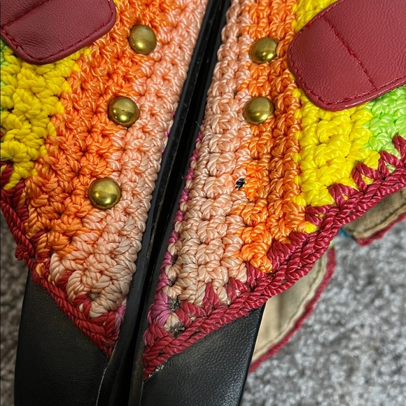 Kurt Geiger Ozark rainbow crochet clog mules - Picture 9 of 10